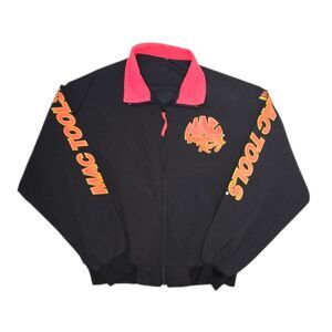Vintage Mac Tools Racing Jacket Large Neon black